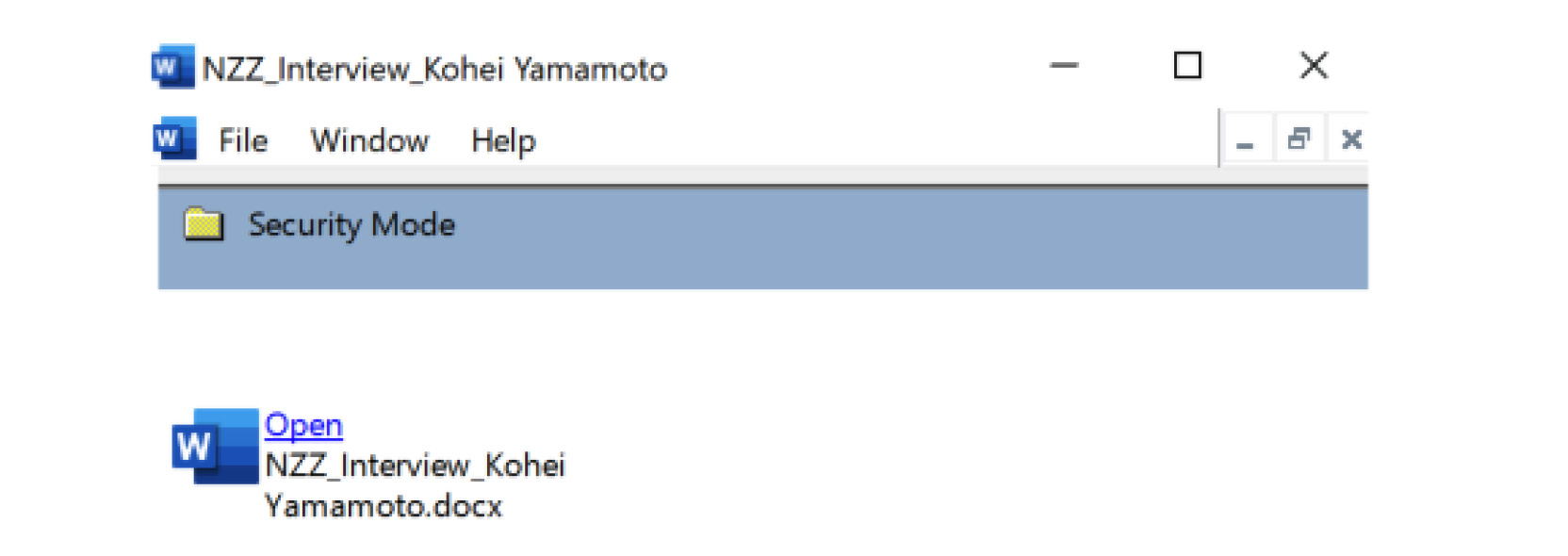 Microsoft Management Console displaying a Word-style icon and document lure.